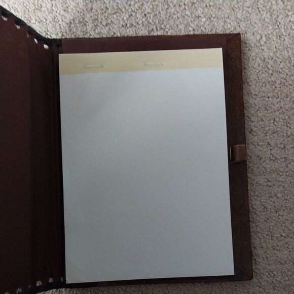 Rare 1930s Italian Leather Portfolio Book Cover Embossed Lion Emblem 8” - Picture 3 of 15